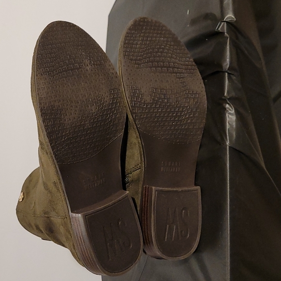 Stuart Weitzman girl olive green suede boots - Picture 4 of 5